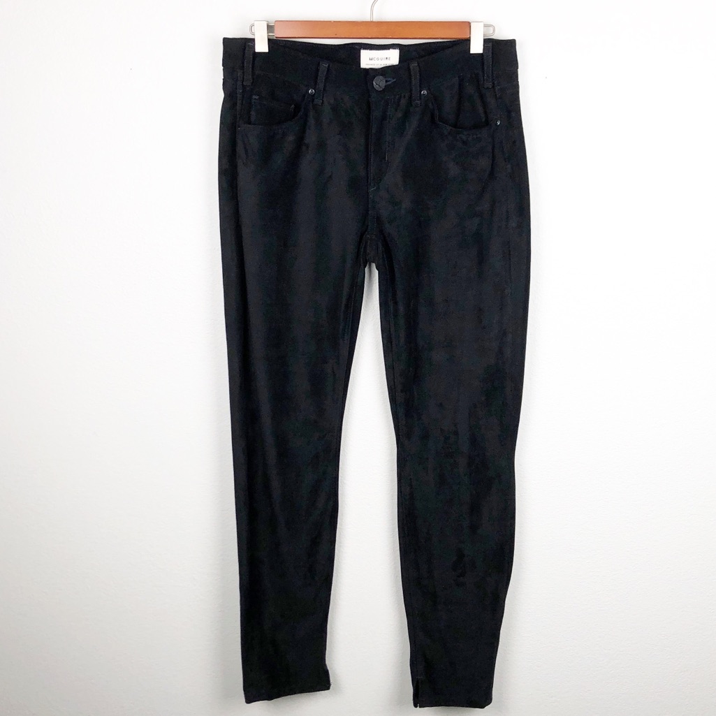 Mcguire Newton Faux Suede Skinny Jeans Black 27